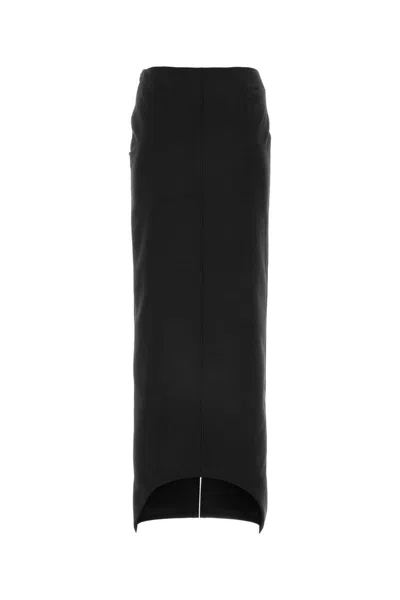 Givenchy Front-slit Wool-blend Maxi Skirt In Black