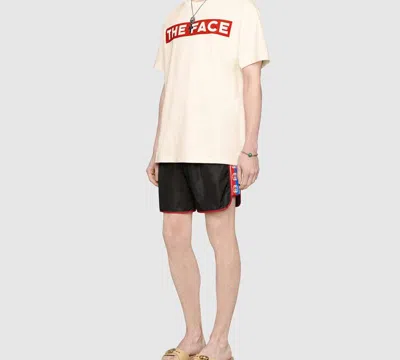 Gucci Retro Double G Webbing Shorts Unisex Black In Black