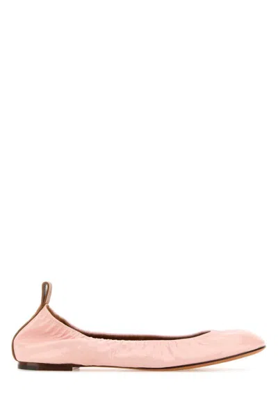 Lanvin Patent Ballerina Flat In Pink