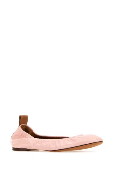 Lanvin Patent Ballerina Flat In Pink