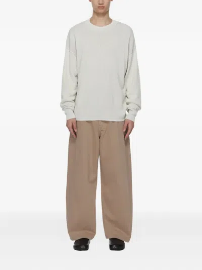 Studio Nicholson Crew-neck Sweatshirt In White