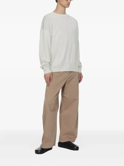 Studio Nicholson Crew-neck Sweatshirt In White