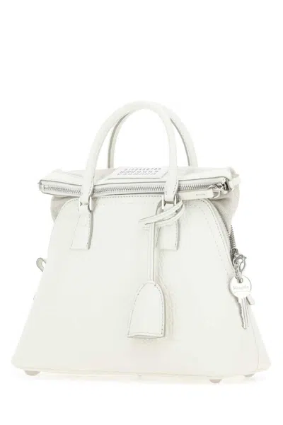 Maison Margiela White Leather 5ac Handbag In White
