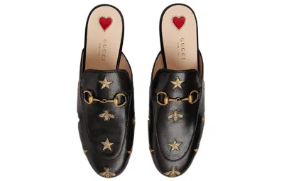 Gucci (wmns)  Princetown Embroidered Leather Slipper 'black'