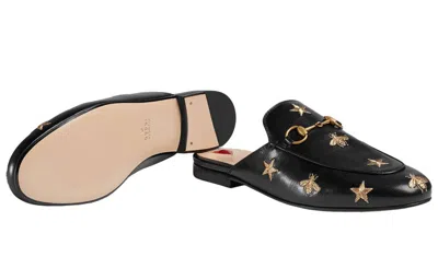 Gucci (wmns)  Princetown Embroidered Leather Slipper 'black'
