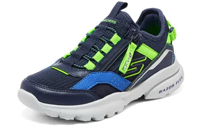 Skechers (gs)  Slip-ins Razor Flex Air Sneaker 'black Blue Green'
