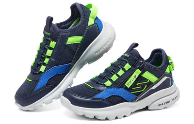 Skechers (gs)  Slip-ins Razor Flex Air Sneaker 'black Blue Green'