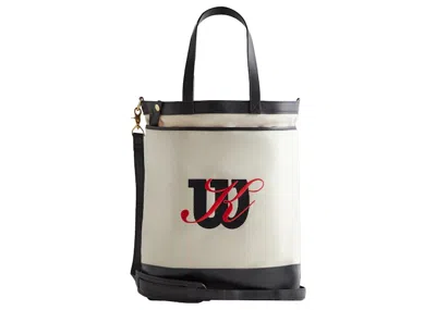 Pre-owned Kith Wilson Leather Trimmed Do All Tote In White Alyssum