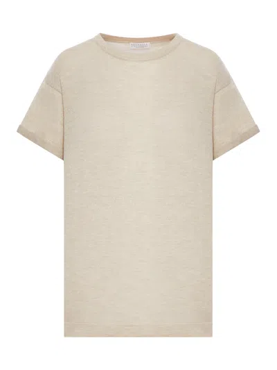 Brunello Cucinelli Lightweight Cashmere And Silk Sweater With Lurex Inserts