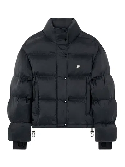 Courrèges Padded Nylon Bomber Jacket With Embroidered Ac Logo