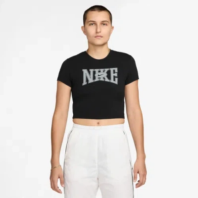 Nike Womens  Slim Graphic Crop T-shirt