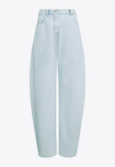 Alaïa Alaia Rounded Jeans In Ice Denim Women