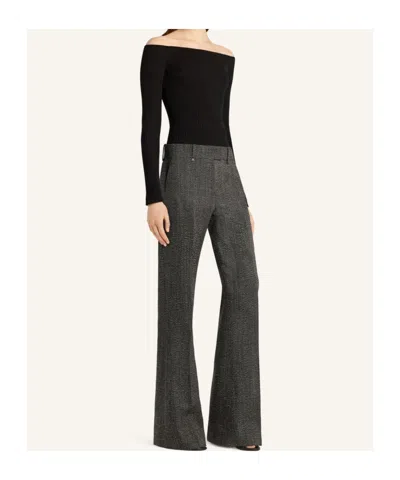 Courrèges Shoulderless Ribbed Knit Top In Black