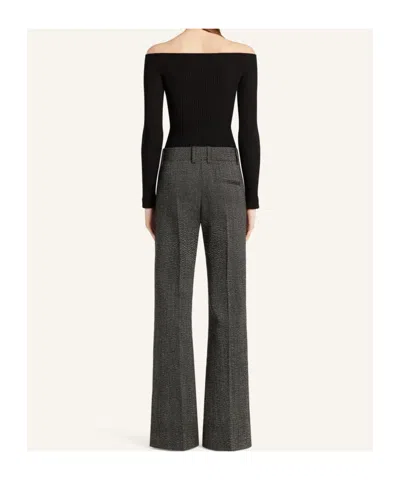 Courrèges Shoulderless Ribbed Knit Top In Black