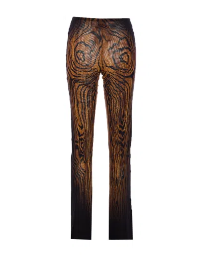 Jean Paul Gaultier Wood-printed Trousers