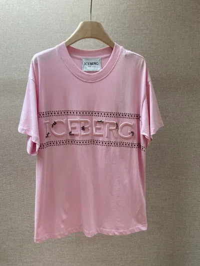 Iceberg Crew Neck T-shirt In Pink