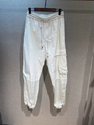 Iceberg Drawstring Cotton Track Pants In White