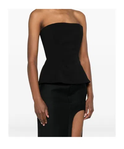 Jean Paul Gaultier Strapless Corset Top In Black