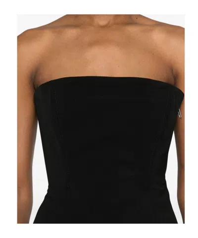 Jean Paul Gaultier Strapless Corset Top In Black