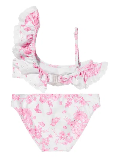 Seliniaction Ruffle-lace Bikini In Pink