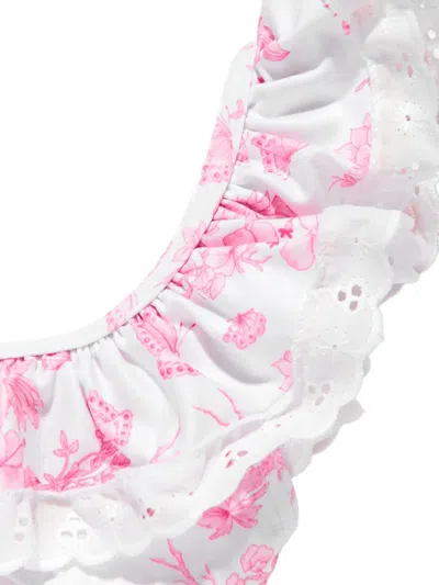 Seliniaction Ruffle-lace Bikini In Pink