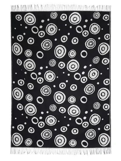10 Corso Como Circle-pattern Reversible Blanket In Black