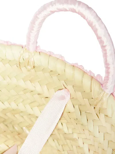 Seliniaction Ruffled Pompom Straw Bag