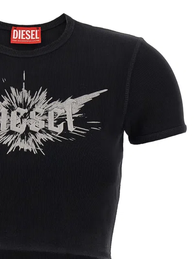 Diesel Womens 02 T-ele-p2 Graphic-print Cotton-jersey T-shirt
