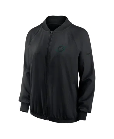 Nike Black Miami Dolphins Full-zip Jacket In Black