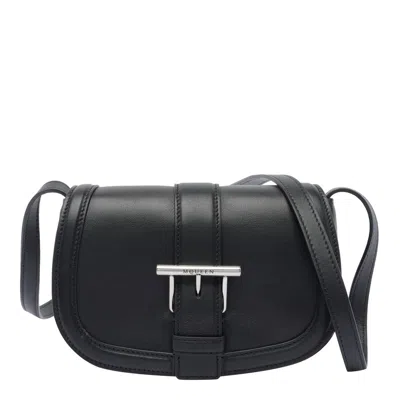 Alexander Mcqueen Black T-bar Shoulder Bag In Black
