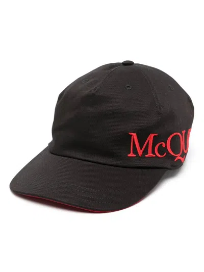 Alexander Mcqueen Logo Embroidered Baseball Cap In Black