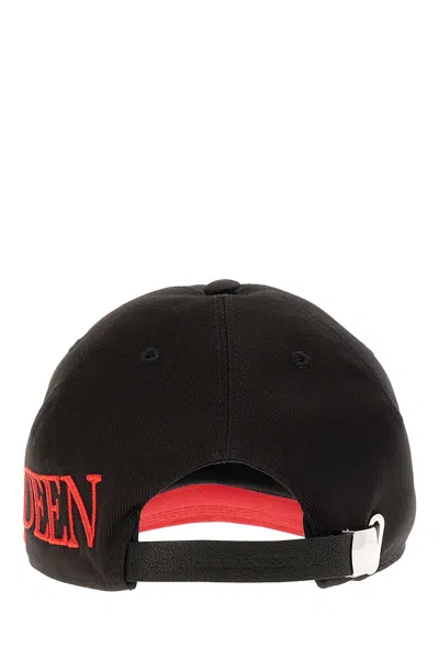 Alexander Mcqueen Logo Embroidered Baseball Cap In Black