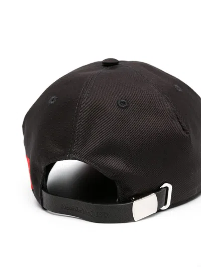 Alexander Mcqueen Logo Embroidered Baseball Cap In Black