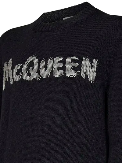 Alexander Mcqueen Pullover Girocollo Mcqueen Graffiti