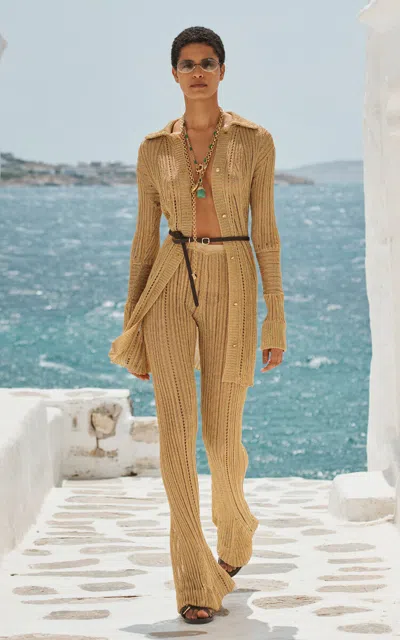 Zimmermann Rebellion Metallic Knit Shirt