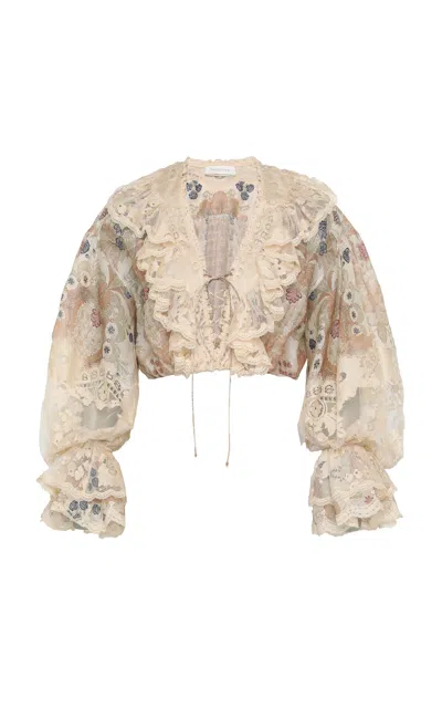 Zimmermann Rebellion Lace-up Blouse