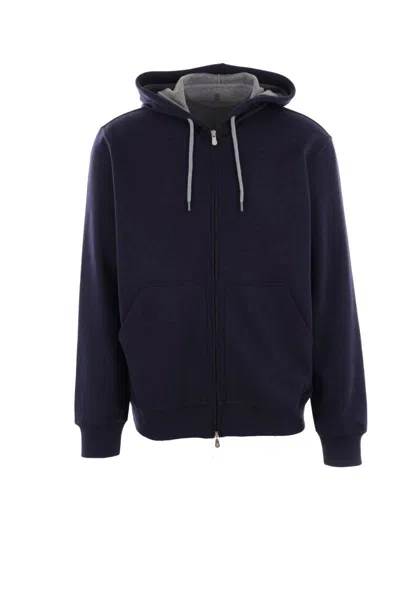 Brunello Cucinelli Techno Cotton Interlock Zip-front Hooded Sweatshirt