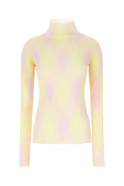 Burberry Argyle Cotton Silk Sweater