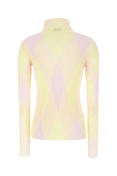 Burberry Argyle Cotton Silk Sweater