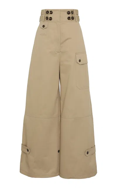 Zimmermann Cotton Rebellion Cargo Trousers In Neutral