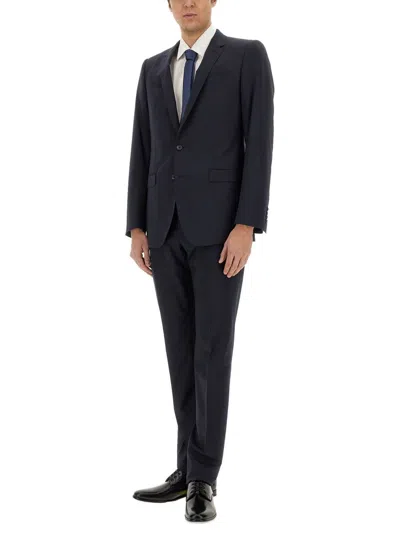 Dolce & Gabbana Martini Virgin Wool Suit In Blue