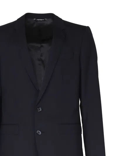Dolce & Gabbana Martini Virgin Wool Suit In Blue