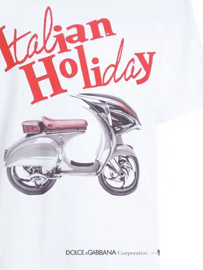 Dolce & Gabbana T-shirt With "wasp" Print In White