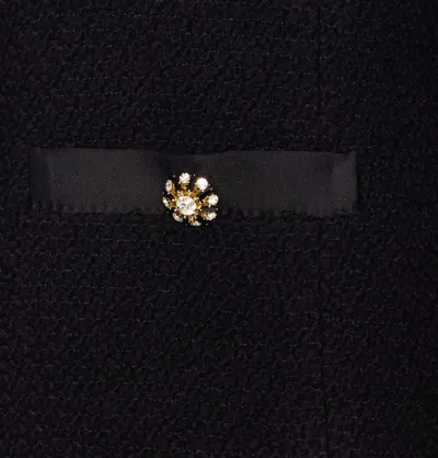 Dolce & Gabbana Jeweled Button Boucle Jacket In Blue