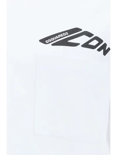 Dsquared2 Crew-neck T-shirt Chest Pocket In White