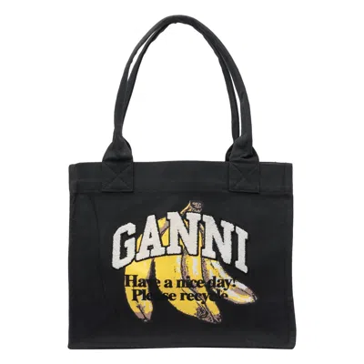 Ganni Organic Cotton Large Tote Bag