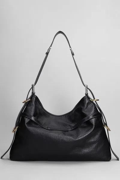 Givenchy Medium Leather Voyou Top-handle Bag In Black