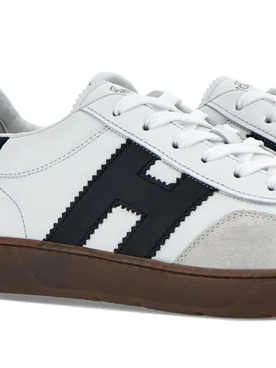 Hogan Sculpted Sneakers With Contrasting Accents In White