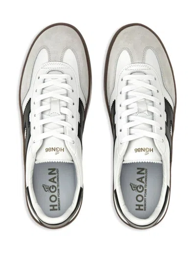 Hogan Sculpted Sneakers With Contrasting Accents In White
