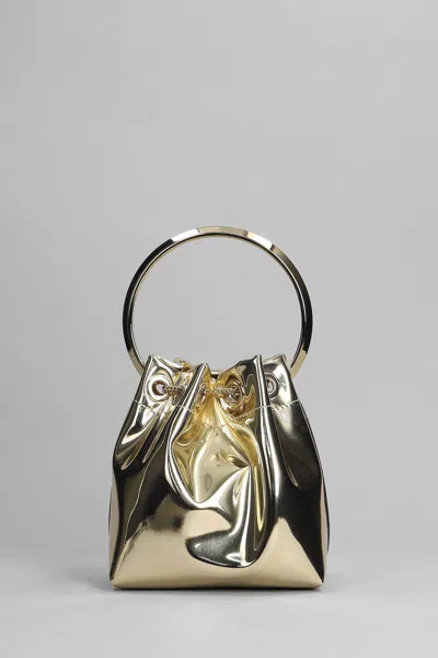 Jimmy Choo Gold Metallic Leather Bon Bon Bucket